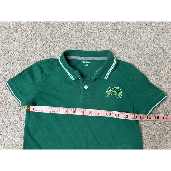 Old Navy Boys Green Video Game Controller Polo Shirt Size XS 5 Short Sleeve - Picture 2 of 6